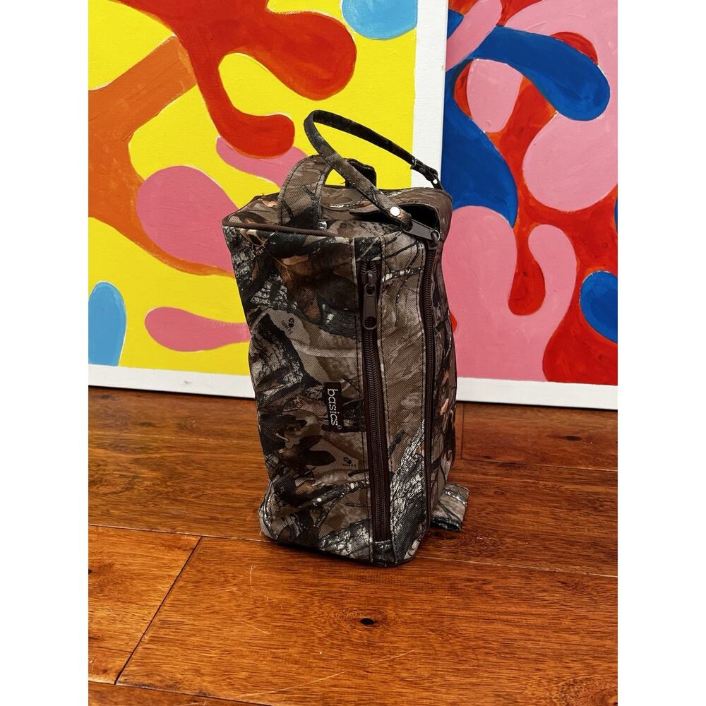 basics Camouflage Polyester Shoulder Bag Zip Closure Hunting External Pockets